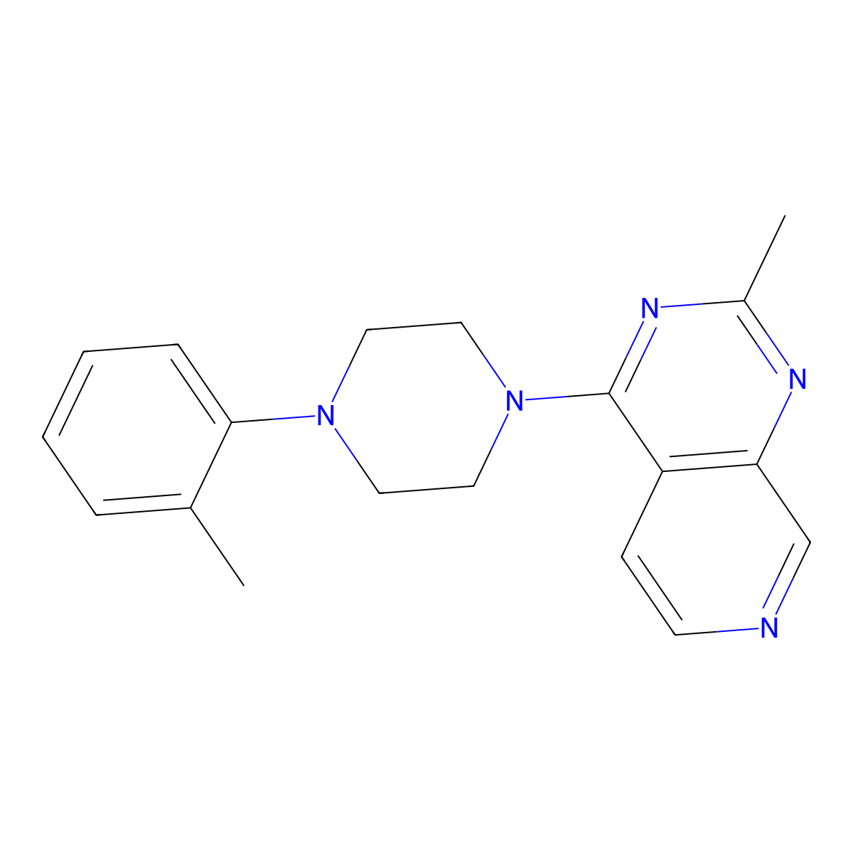 1-(2-Methylphenyl)-4-{2-methylpyrido[3,4-d]pyrimidin-4-yl}piperazine molecular structure, CAS 2770601-91-5