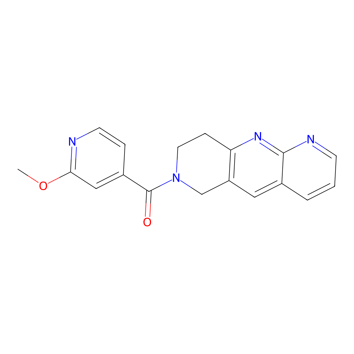 2-methoxy-4-{6H,7H,8H,9H-pyrido[2,3-b]1,6-naphthyridine-7-carbonyl}pyridine molecular structure, CAS 2770602-45-2