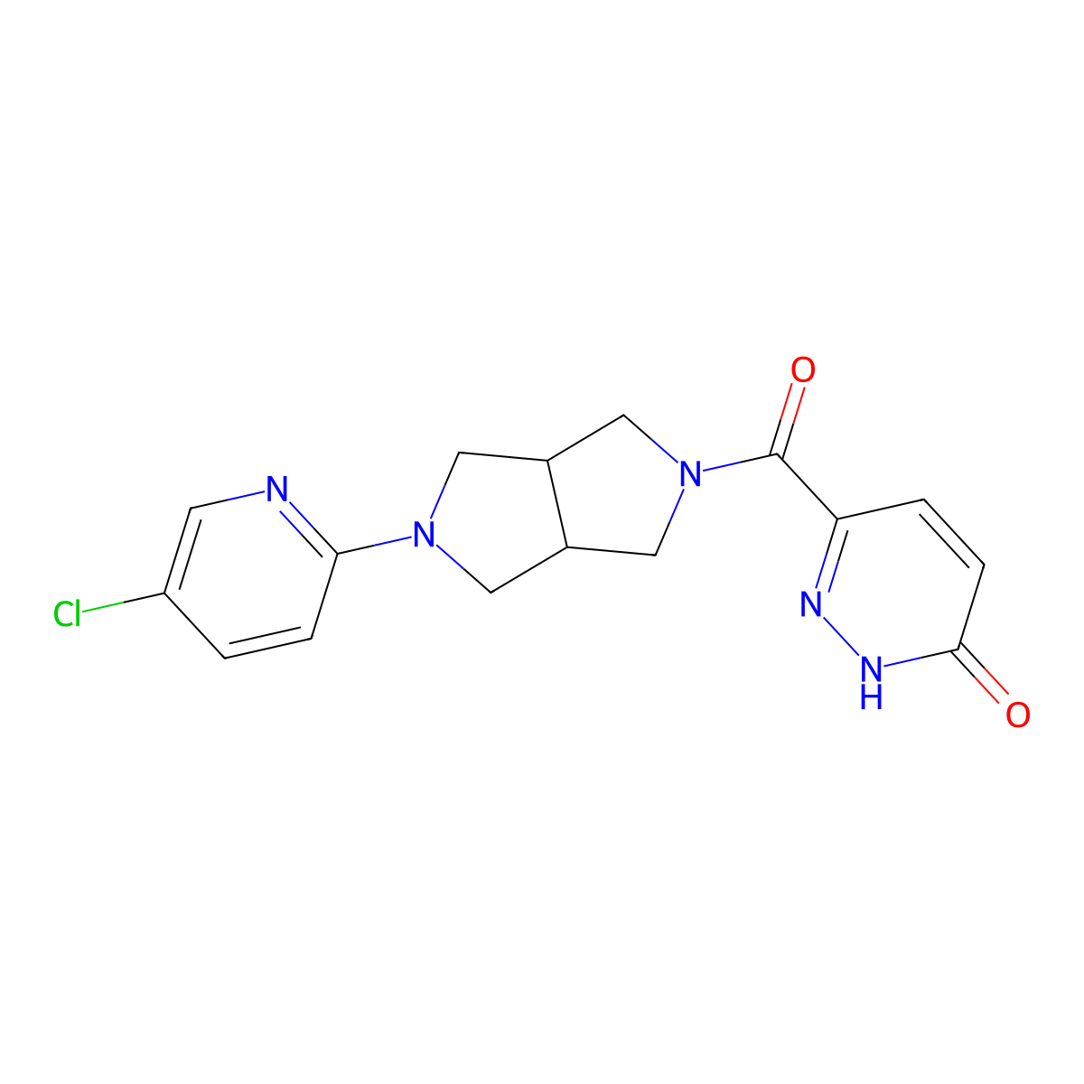 6-[5-(5-Chloropyridin-2-yl)-octahydropyrrolo[3,4-c]pyrrole-2-carbonyl]-2,3-dihydropyridazin-3-one molecular structure, CAS 2770602-73-6