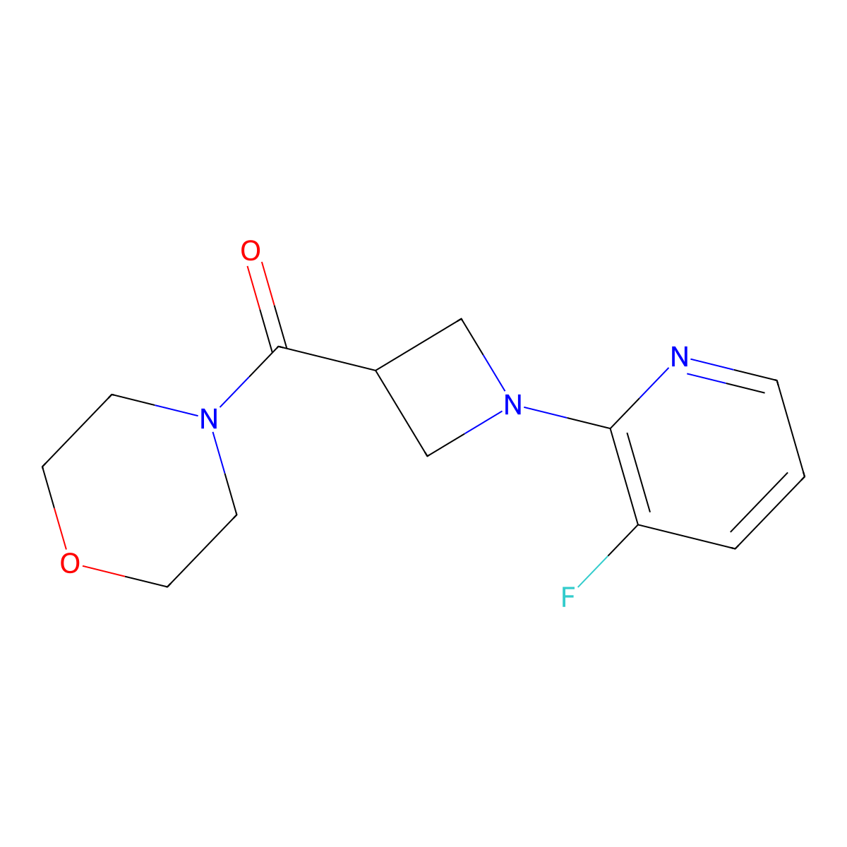 4-[1-(3-Fluoropyridin-2-yl)azetidine-3-carbonyl]morpholine molecular structure, CAS 2770603-17-1