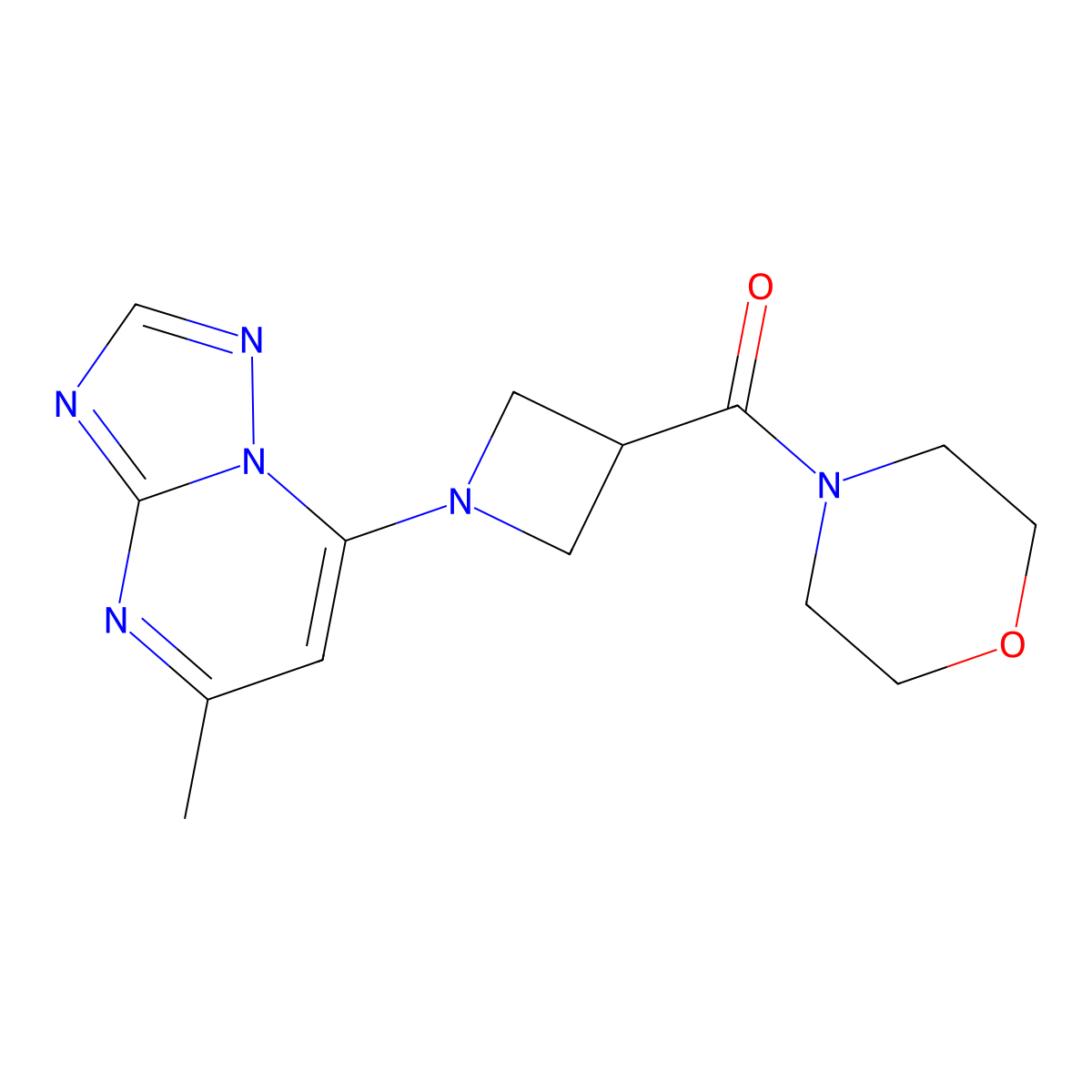 4-(1-{5-Methyl-[1,2,4]triazolo[1,5-a]pyrimidin-7-yl}azetidine-3-carbonyl)morpholine molecular structure, CAS 2770603-29-5