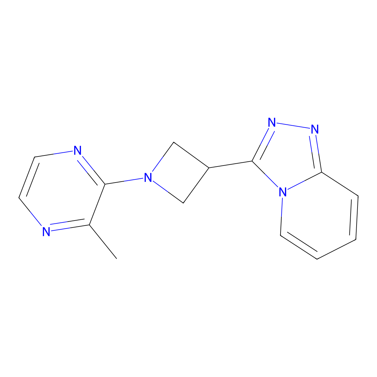 2-Methyl-3-(3-{[1,2,4]triazolo[4,3-a]pyridin-3-yl}azetidin-1-yl)pyrazine molecular structure, CAS 2770603-30-8