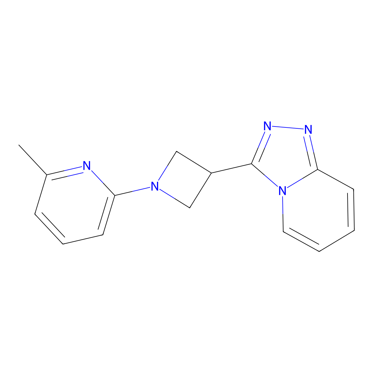 2-Methyl-6-(3-{[1,2,4]triazolo[4,3-a]pyridin-3-yl}azetidin-1-yl)pyridine molecular structure, CAS 2770603-48-8