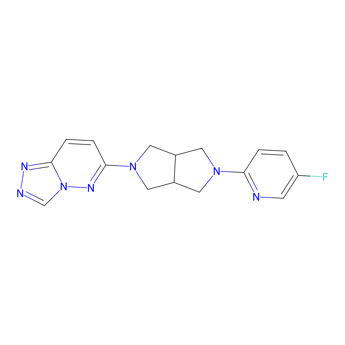 5-Fluoro-2-(5-{[1,2,4]triazolo[4,3-b]pyridazin-6-yl}-octahydropyrrolo[3,4-c]pyrrol-2-yl)pyridine molecular structure, CAS 2770603-69-3
