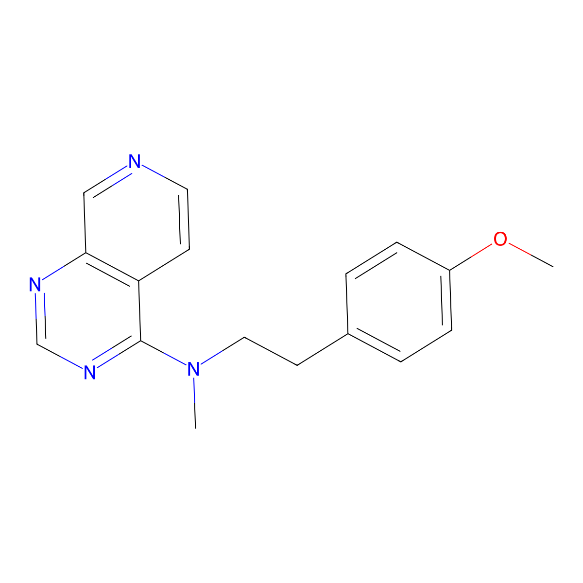 N-[2-(4-methoxyphenyl)ethyl]-N-methylpyrido[3,4-d]pyrimidin-4-amine molecular structure, CAS 2770603-72-8