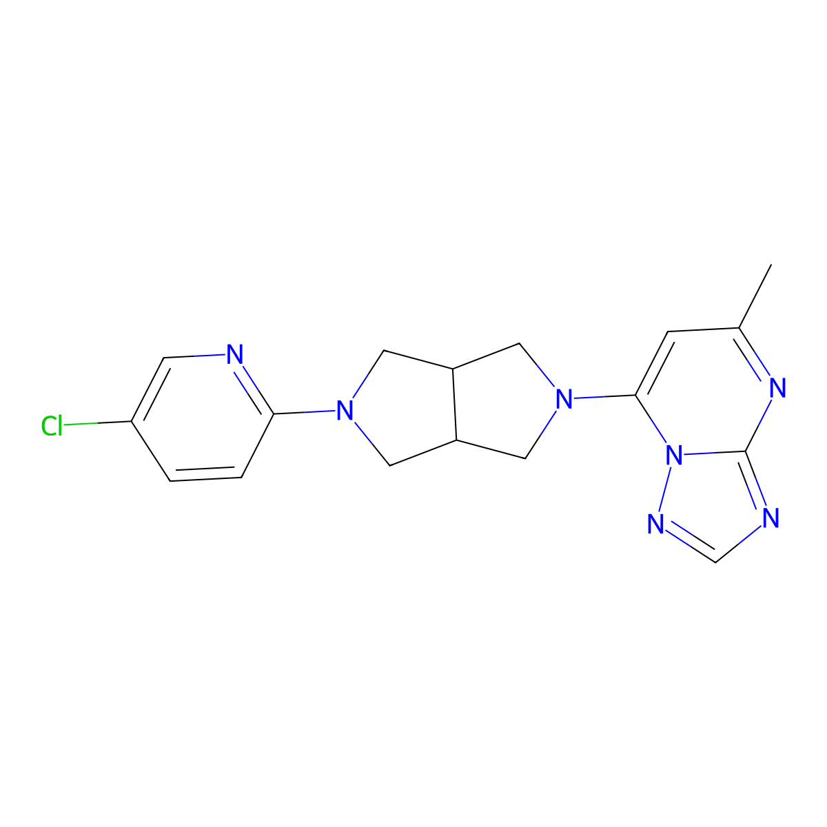 5-Chloro-2-(5-{5-methyl-[1,2,4]triazolo[1,5-a]pyrimidin-7-yl}-octahydropyrrolo[3,4-c]pyrrol-2-yl)pyridine molecular structure, CAS 2770603-79-5