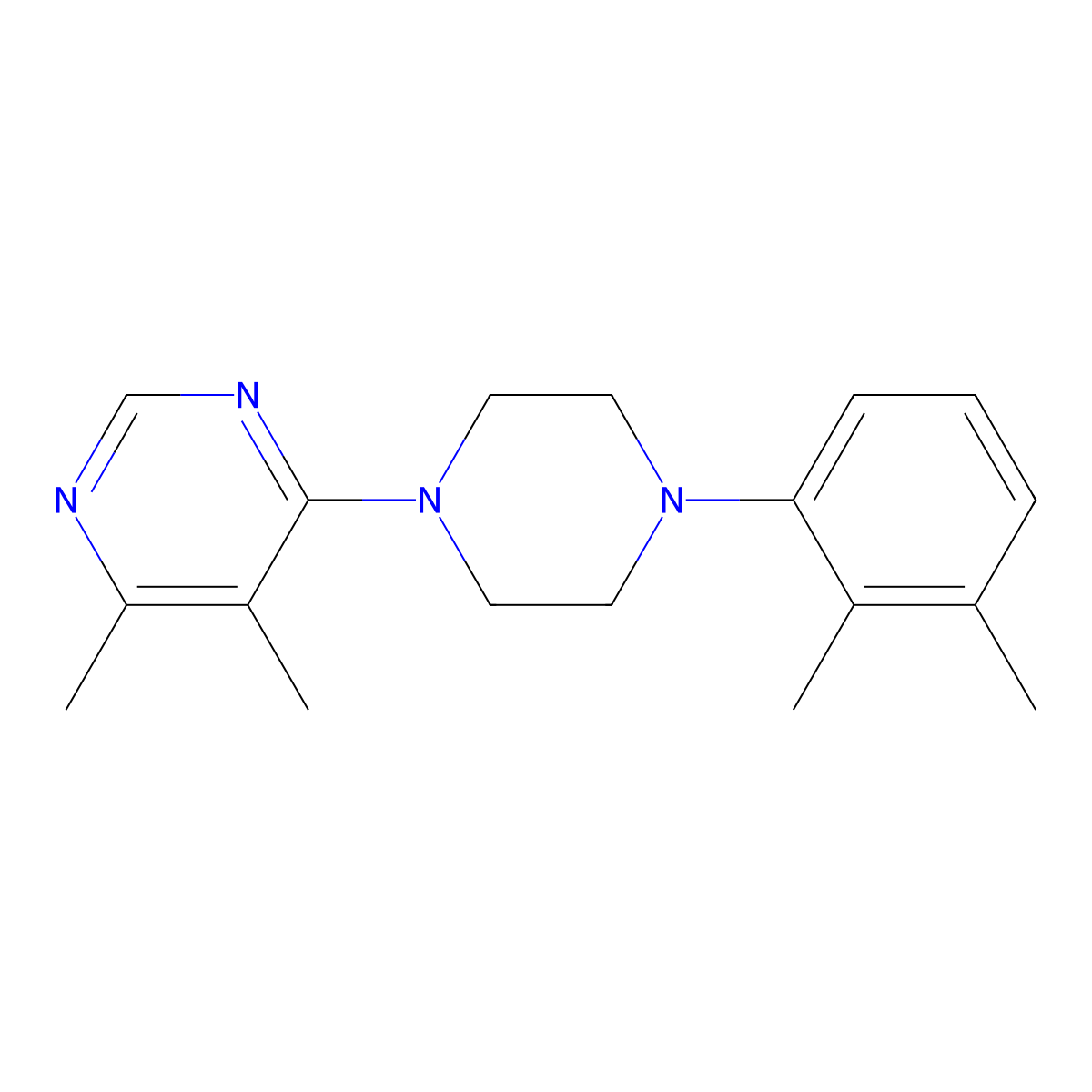 4-[4-(2,3-Dimethylphenyl)piperazin-1-yl]-5,6-dimethylpyrimidine molecular structure, CAS 2770604-52-7