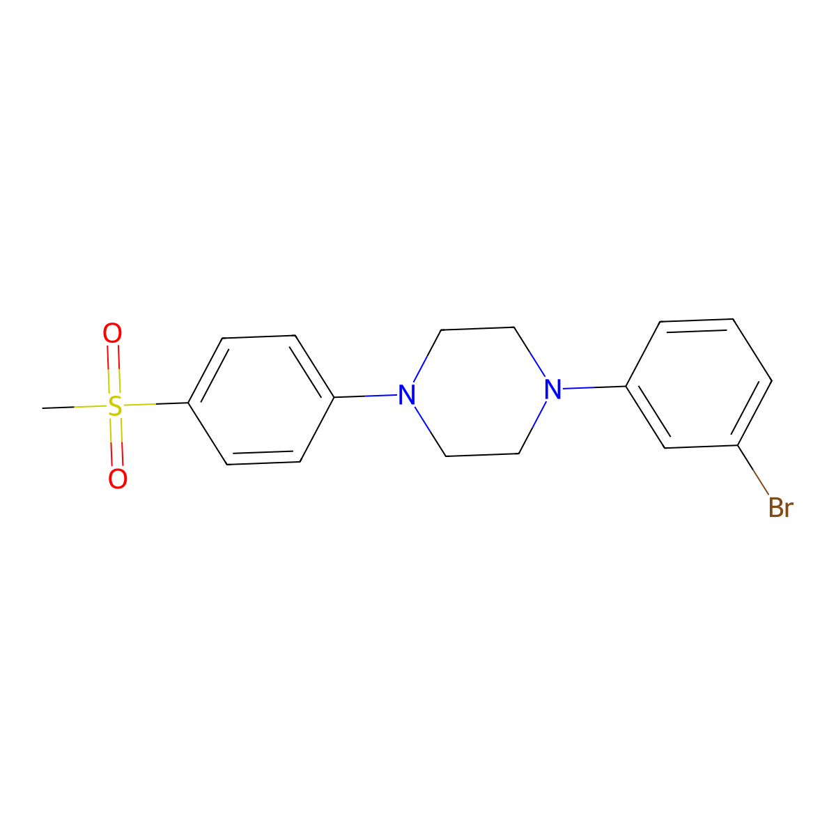 1-(3-Bromophenyl)-4-(4-methanesulfonylphenyl)piperazine molecular structure, CAS 2770604-58-3
