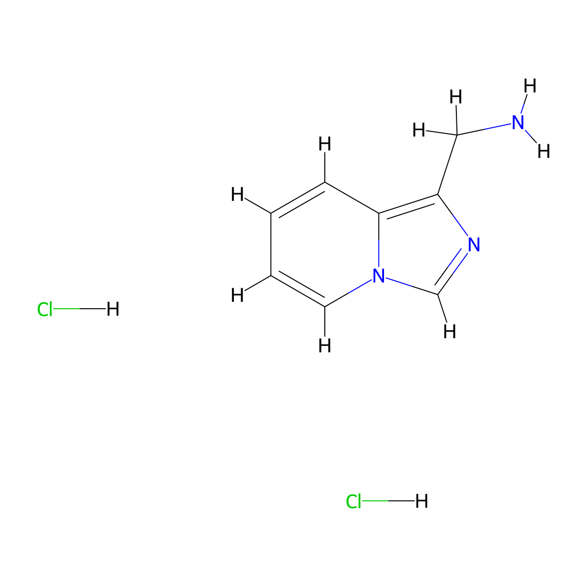 1-{Imidazo[1,5-a]pyridin-1-yl}methanamine dihydrochloride molecular structure, CAS 2770604-76-5