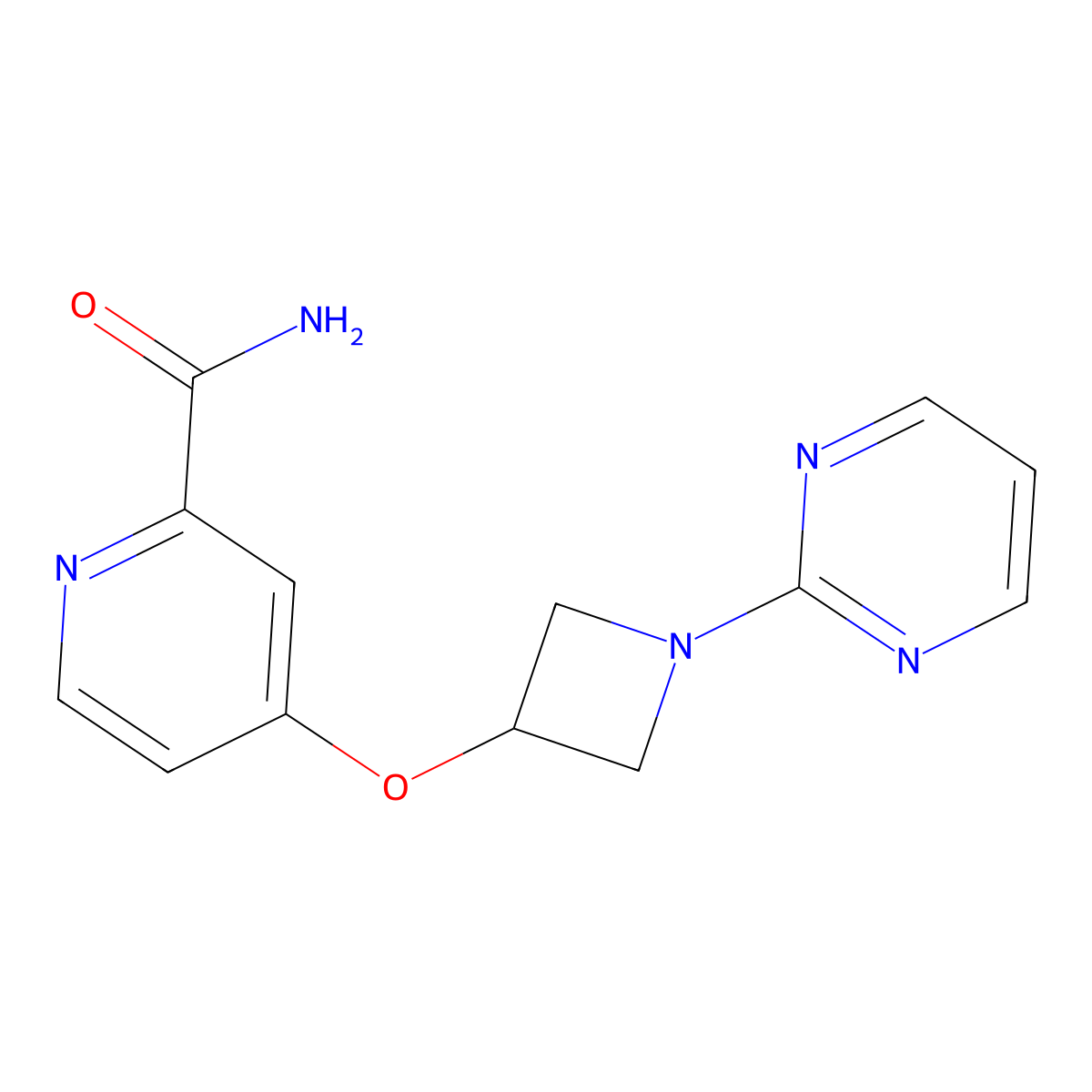 4-{[1-(Pyrimidin-2-yl)azetidin-3-yl]oxy}pyridine-2-carboxamide molecular structure, CAS 2770605-30-4