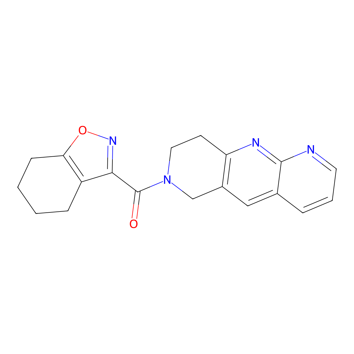 3-{6H,7H,8H,9H-pyrido[2,3-b]1,6-naphthyridine-7-carbonyl}-4,5,6,7-tetrahydro-1,2-benzoxazole molecular structure, CAS 2770606-76-1