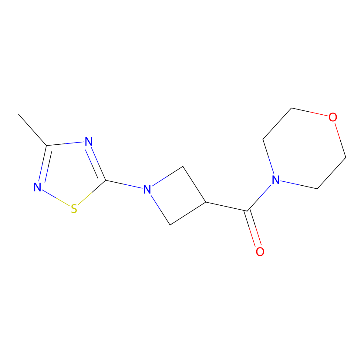4-[1-(3-Methyl-1,2,4-thiadiazol-5-yl)azetidine-3-carbonyl]morpholine molecular structure, CAS 2770606-77-2