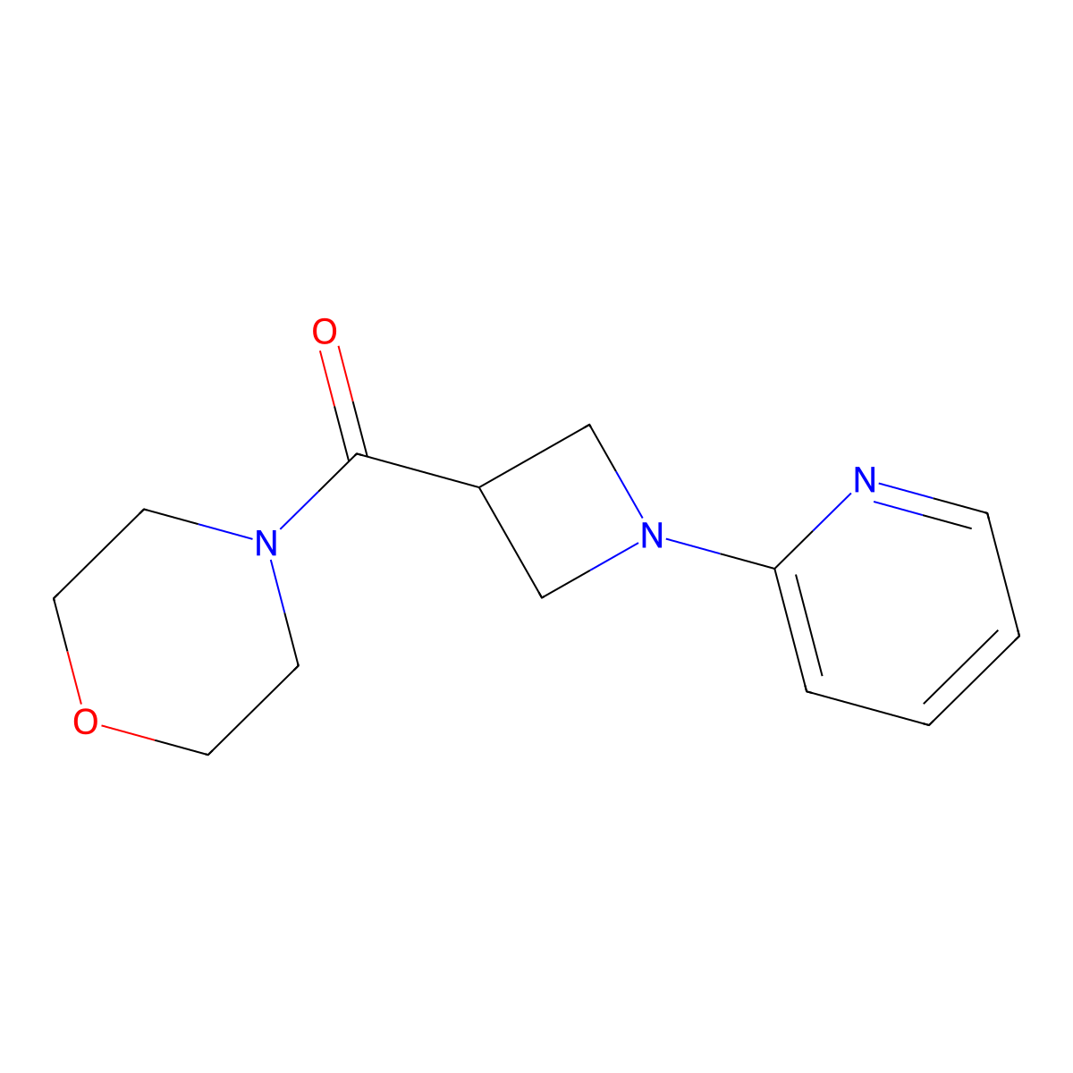4-[1-(Pyridin-2-yl)azetidine-3-carbonyl]morpholine molecular structure, CAS 2770606-80-7