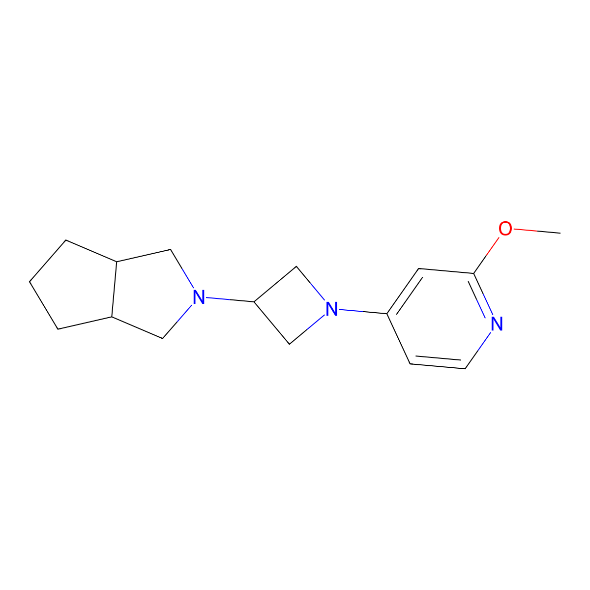 2-Methoxy-4-(3-{octahydrocyclopenta[c]pyrrol-2-yl}azetidin-1-yl)pyridine molecular structure, CAS 2770607-06-0