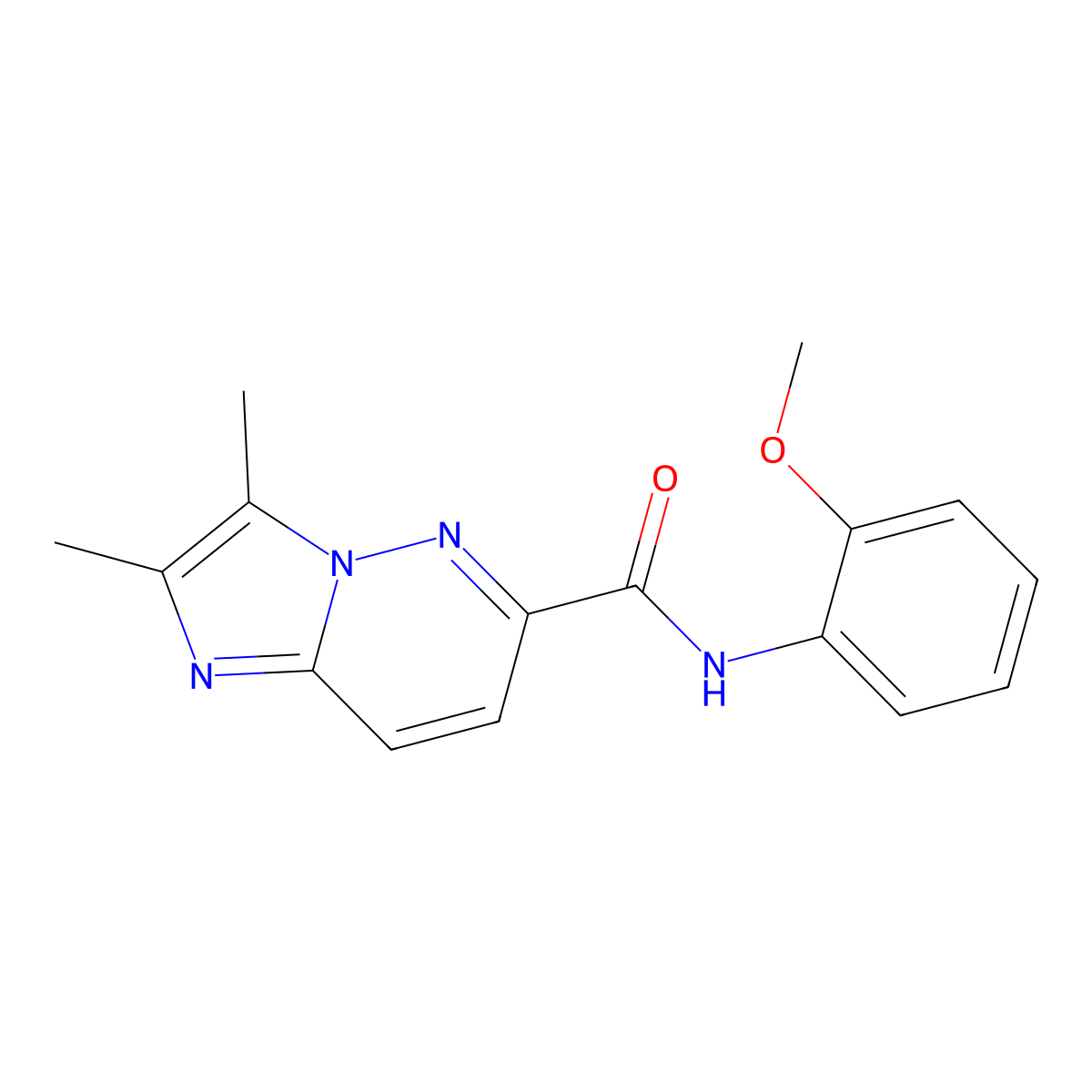 N-(2-methoxyphenyl)-2,3-dimethylimidazo[1,2-b]pyridazine-6-carboxamide molecular structure, CAS 2770607-27-5