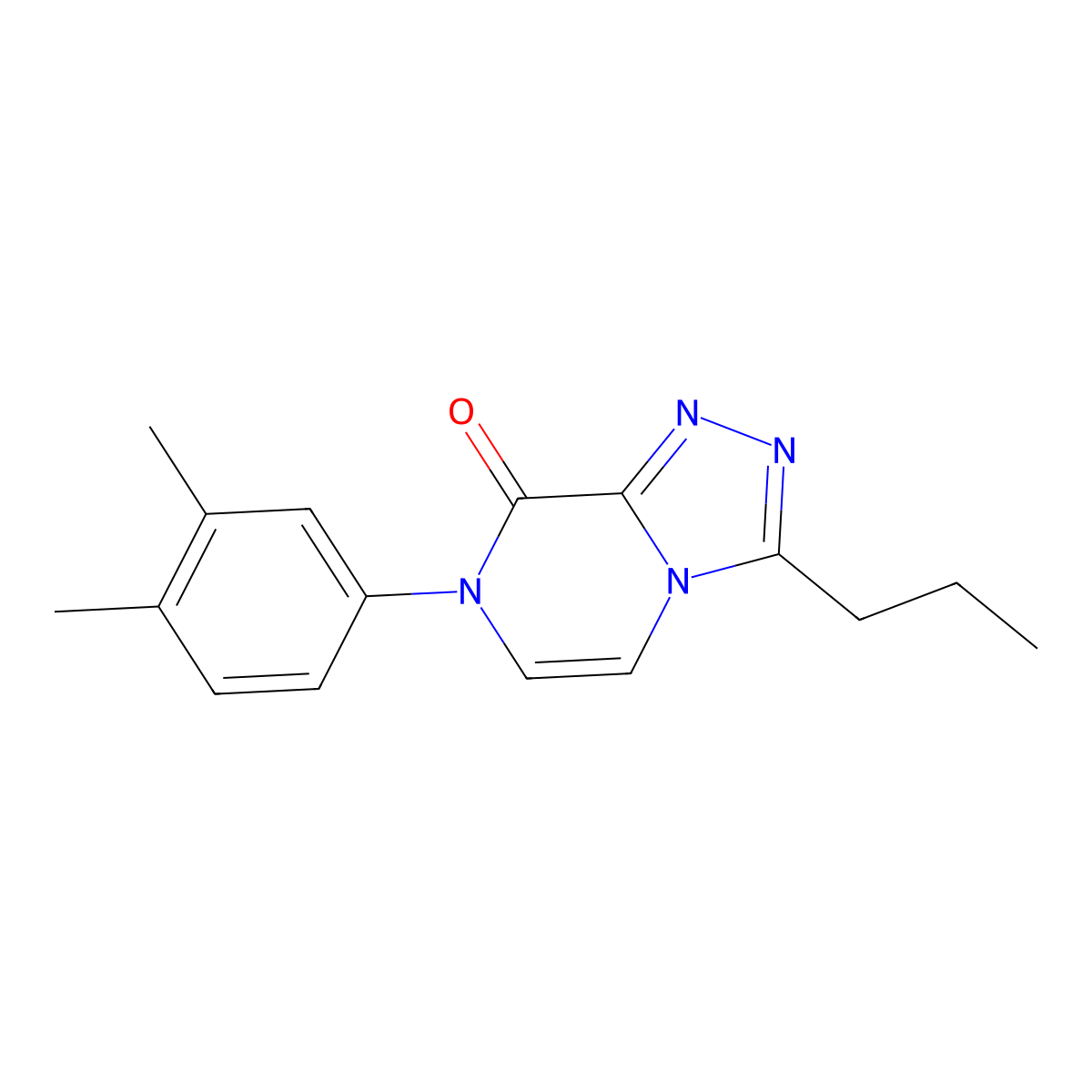 7-(3,4-dimethylphenyl)-3-propyl-7H,8H-[1,2,4]triazolo[4,3-a]pyrazin-8-one molecular structure, CAS 2770607-75-3