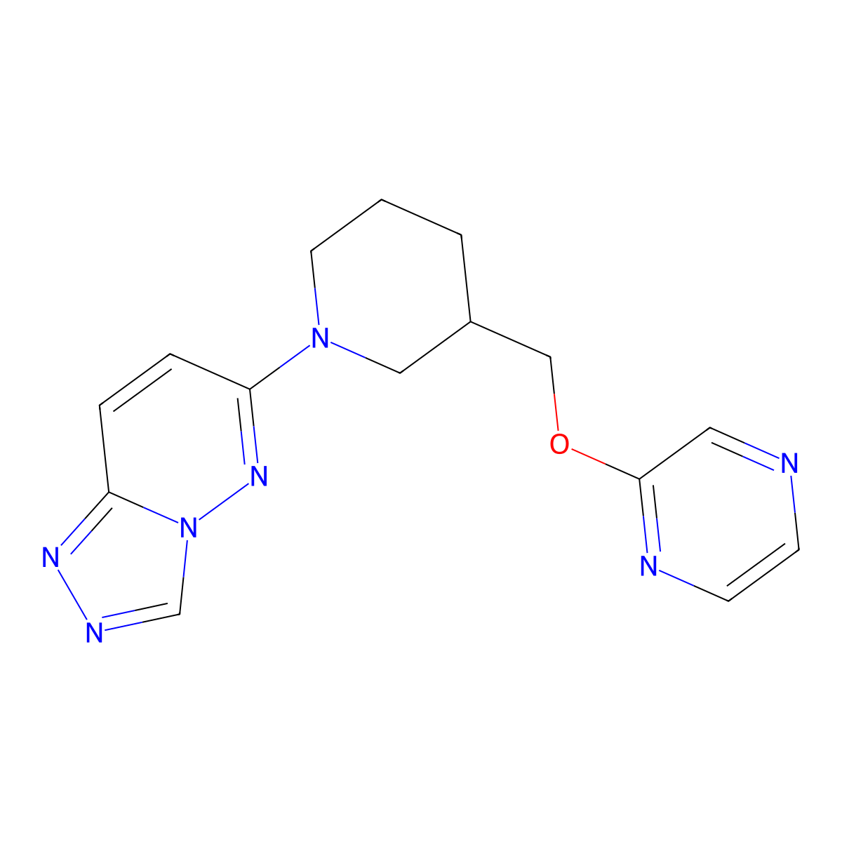 2-[(1-{[1,2,4]Triazolo[4,3-b]pyridazin-6-yl}piperidin-3-yl)methoxy]pyrazine molecular structure, CAS 2770608-35-8