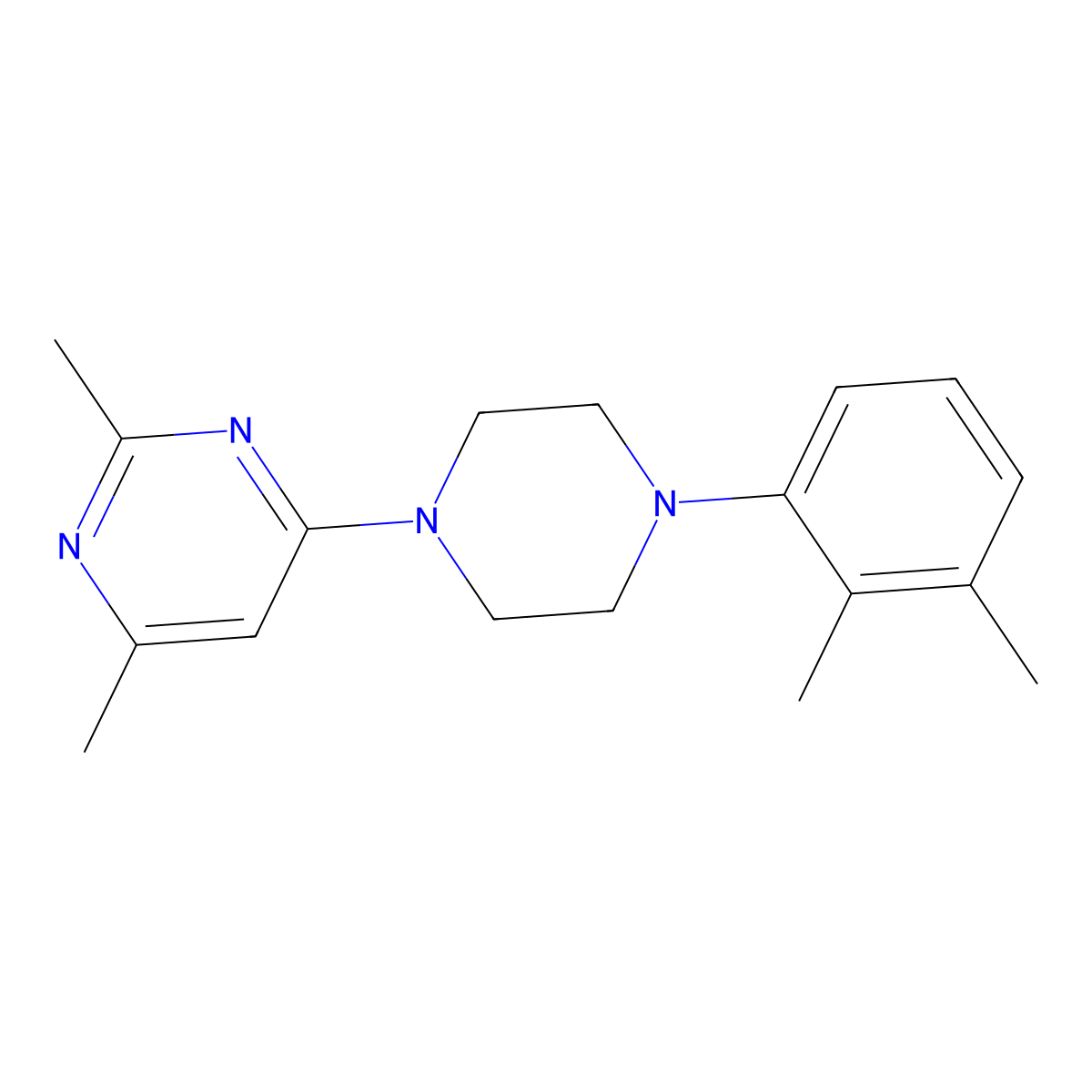 4-[4-(2,3-Dimethylphenyl)piperazin-1-yl]-2,6-dimethylpyrimidine molecular structure, CAS 2770608-39-2