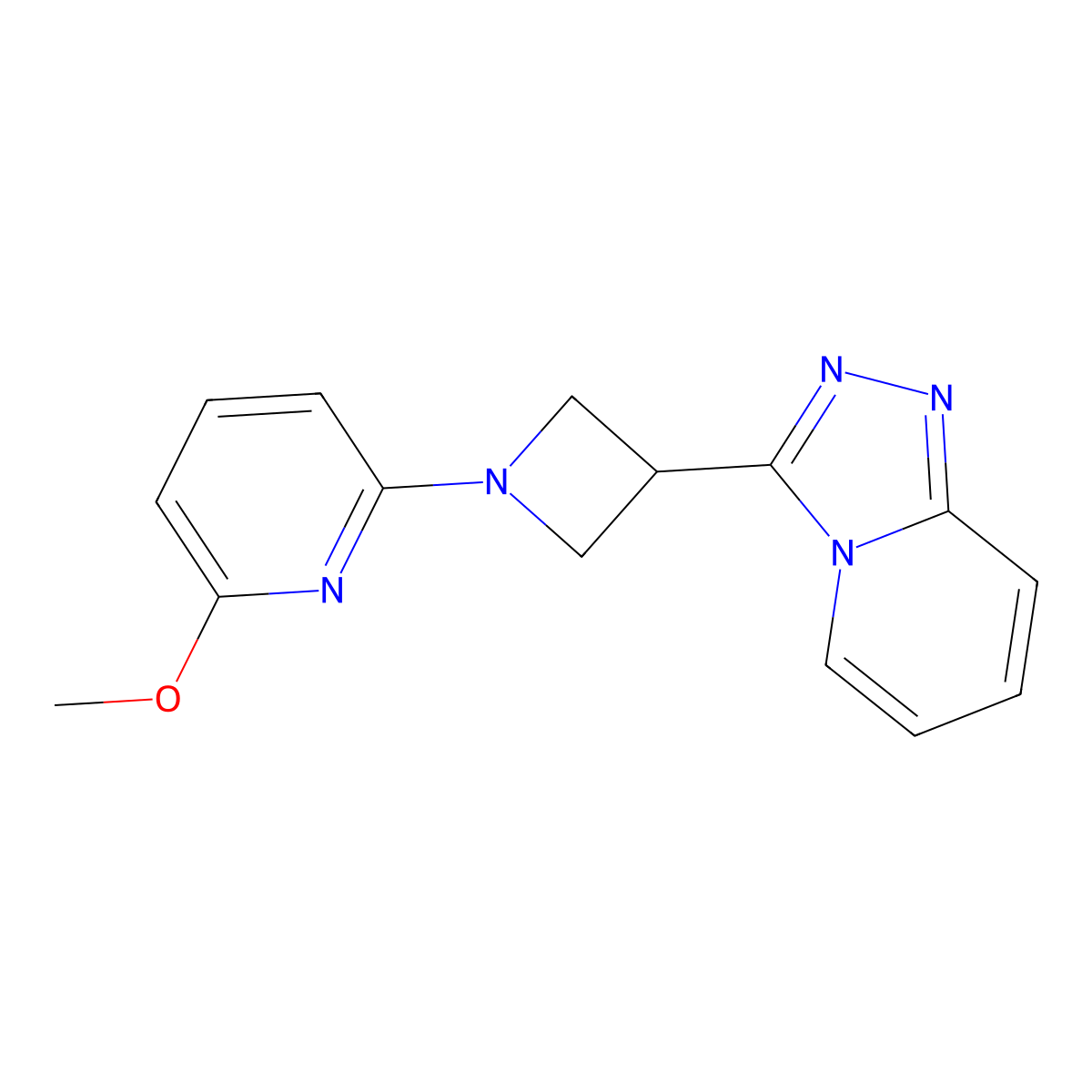 2-Methoxy-6-(3-{[1,2,4]triazolo[4,3-a]pyridin-3-yl}azetidin-1-yl)pyridine molecular structure, CAS 2770608-41-6