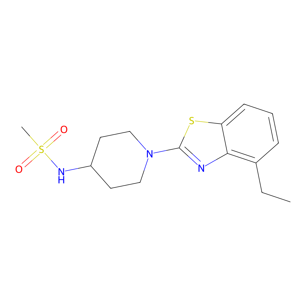 N-[1-(4-ethyl-1,3-benzothiazol-2-yl)piperidin-4-yl]methanesulfonamide molecular structure, CAS 2770608-58-5