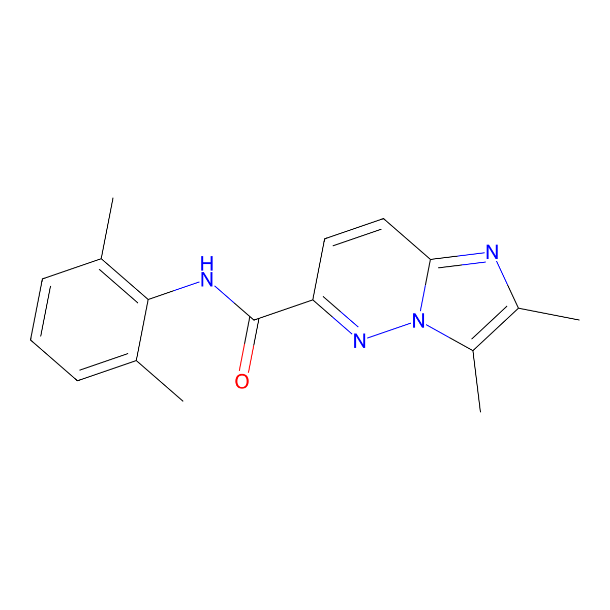 N-(2,6-dimethylphenyl)-2,3-dimethylimidazo[1,2-b]pyridazine-6-carboxamide molecular structure, CAS 2770608-78-9