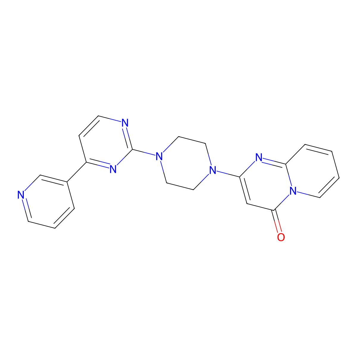 2-{4-[4-(pyridin-3-yl)pyrimidin-2-yl]piperazin-1-yl}-4H-pyrido[1,2-a]pyrimidin-4-one molecular structure, CAS 2770608-95-0
