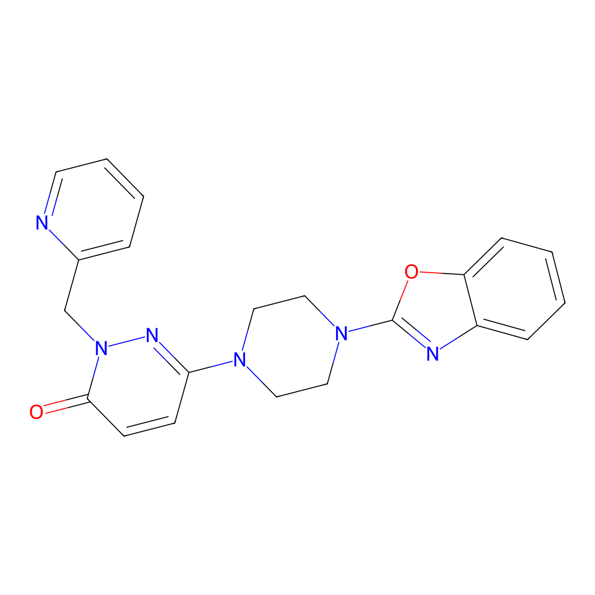 6-[4-(1,3-Benzoxazol-2-yl)piperazin-1-yl]-2-[(pyridin-2-yl)methyl]-2,3-dihydropyridazin-3-one molecular structure, CAS 2770609-00-0