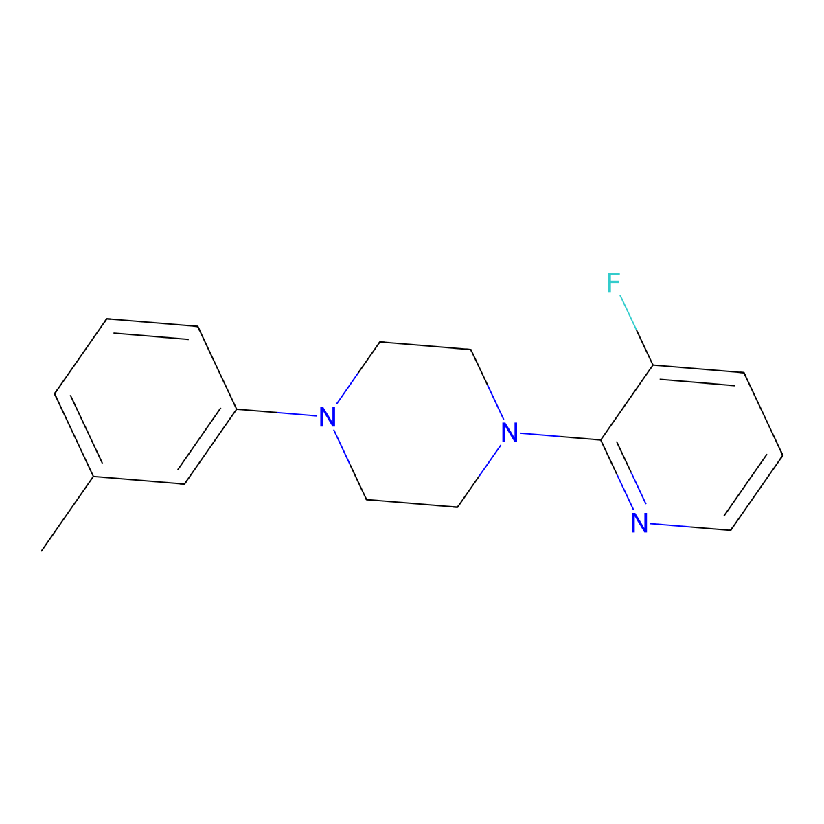 1-(3-Fluoropyridin-2-yl)-4-(3-methylphenyl)piperazine molecular structure, CAS 2770609-33-9