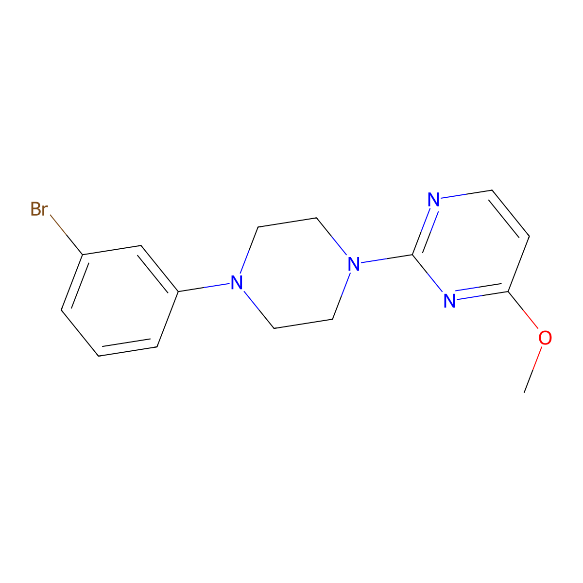 2-[4-(3-Bromophenyl)piperazin-1-yl]-4-methoxypyrimidine molecular structure, CAS 2770609-77-1