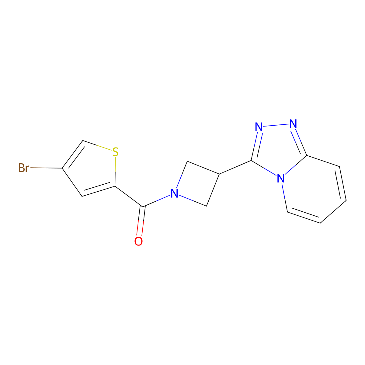 1-(4-Bromothiophene-2-carbonyl)-3-{[1,2,4]triazolo[4,3-a]pyridin-3-yl}azetidine molecular structure, CAS 2770610-07-4