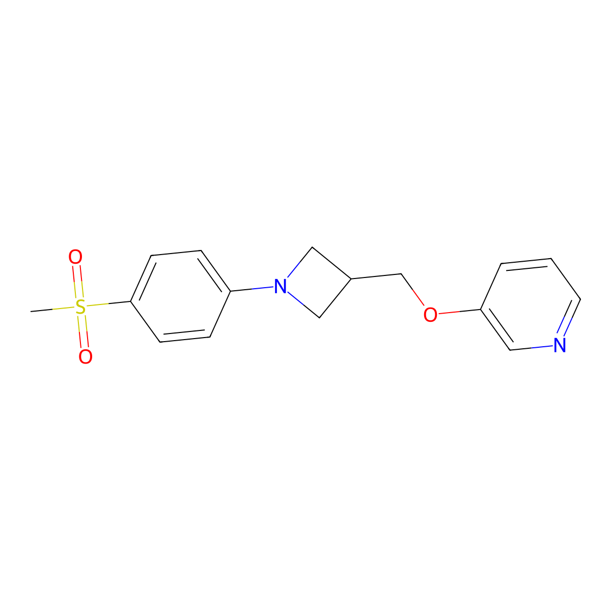 3-{[1-(4-Methanesulfonylphenyl)azetidin-3-yl]methoxy}pyridine molecular structure, CAS 2770610-17-6