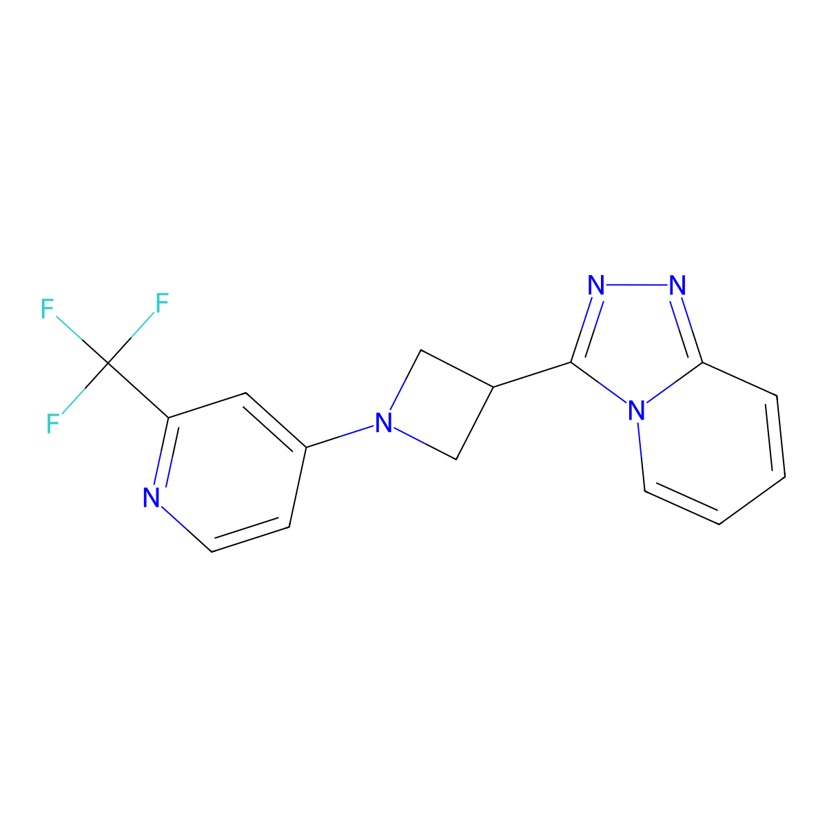 4-(3-{[1,2,4]Triazolo[4,3-a]pyridin-3-yl}azetidin-1-yl)-2-(trifluoromethyl)pyridine molecular structure, CAS 2770610-32-5