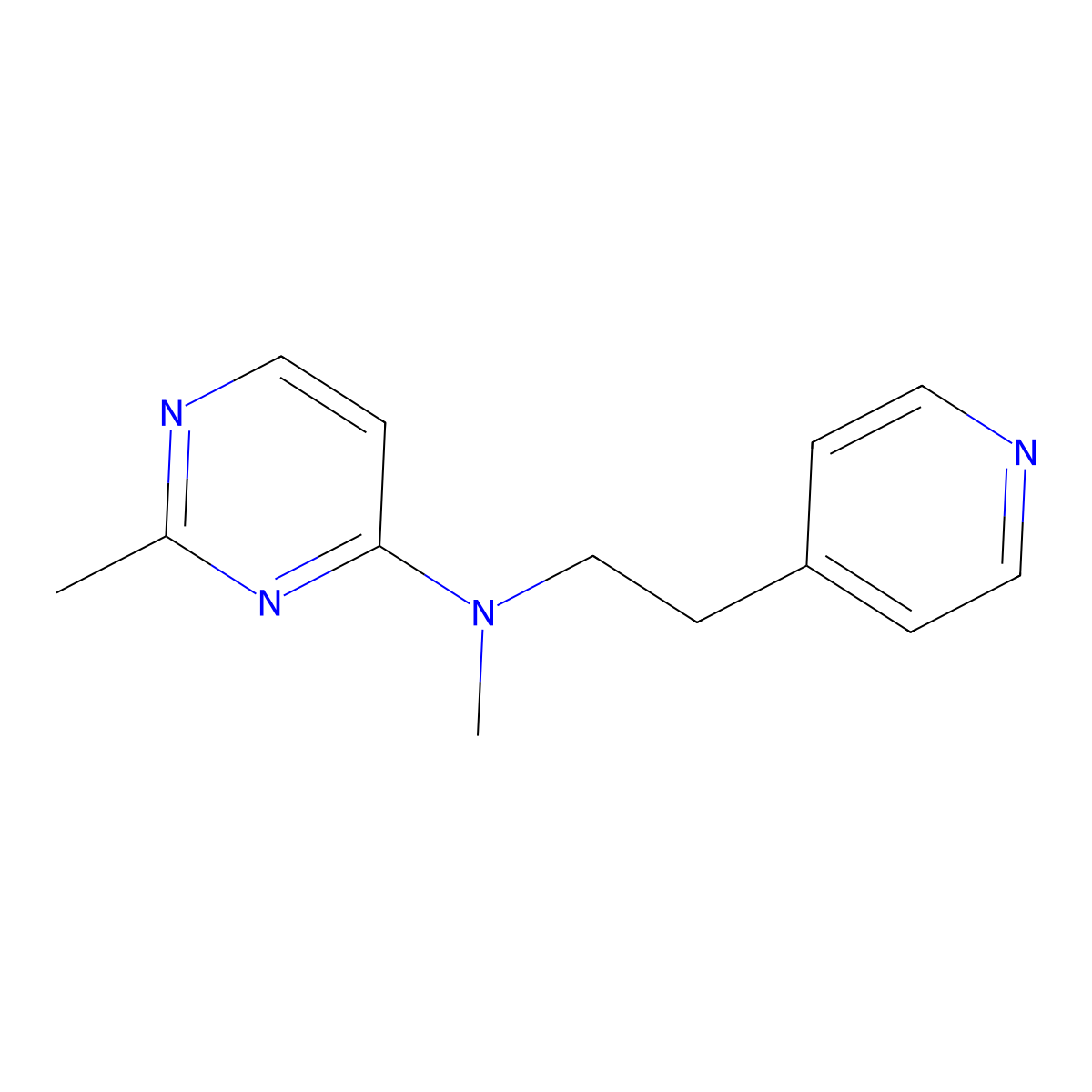 N,2-dimethyl-N-[2-(pyridin-4-yl)ethyl]pyrimidin-4-amine molecular structure, CAS 2770610-44-9