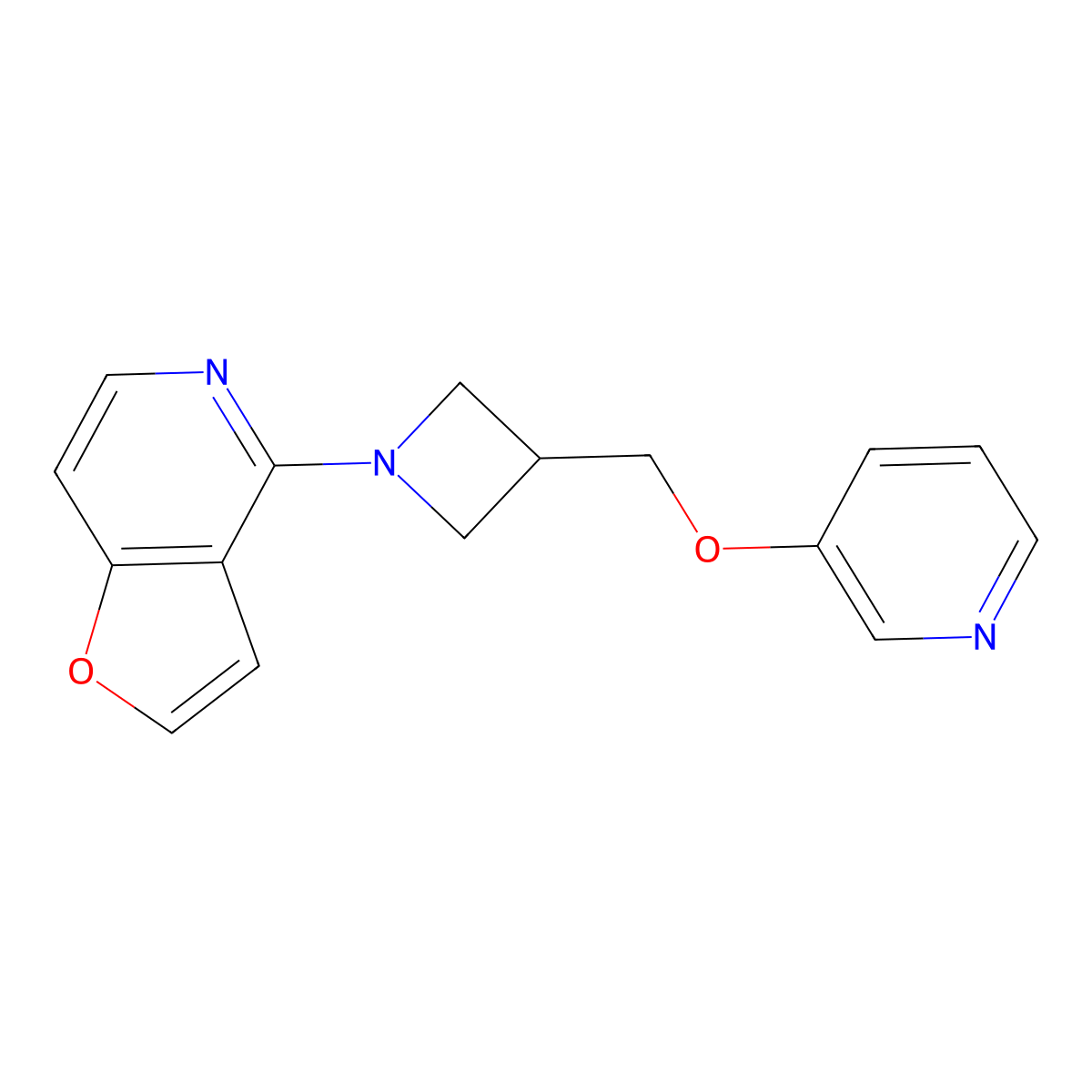 3-[(1-{Furo[3,2-c]pyridin-4-yl}azetidin-3-yl)methoxy]pyridine molecular structure, CAS 2770610-54-1
