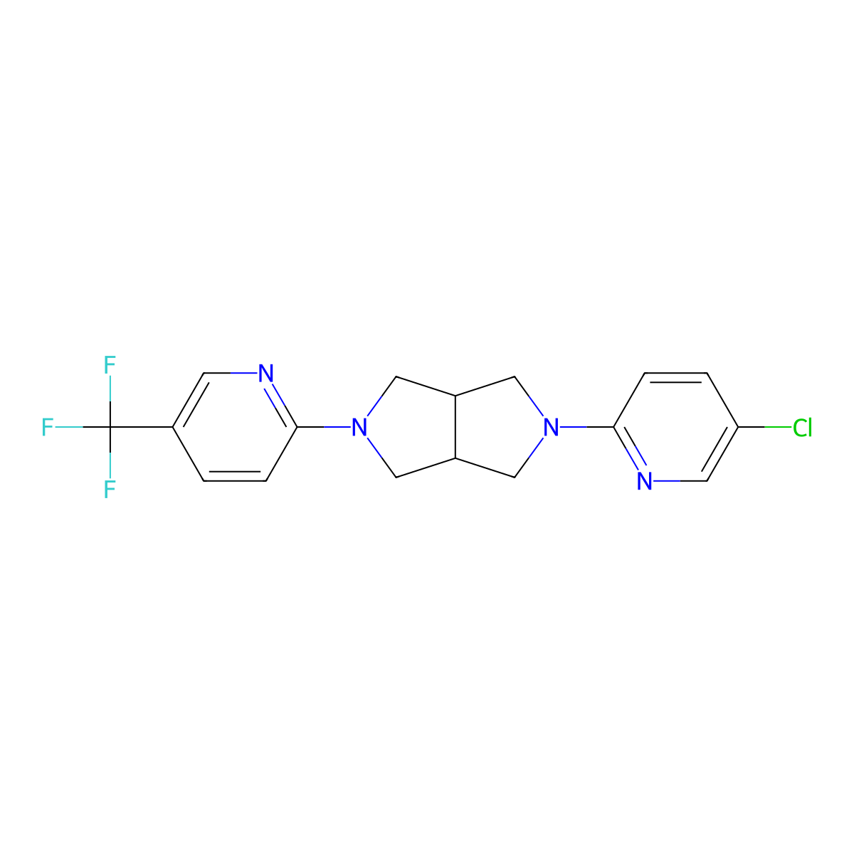2-[5-(5-Chloropyridin-2-yl)-octahydropyrrolo[3,4-c]pyrrol-2-yl]-5-(trifluoromethyl)pyridine molecular structure, CAS 2770610-65-4