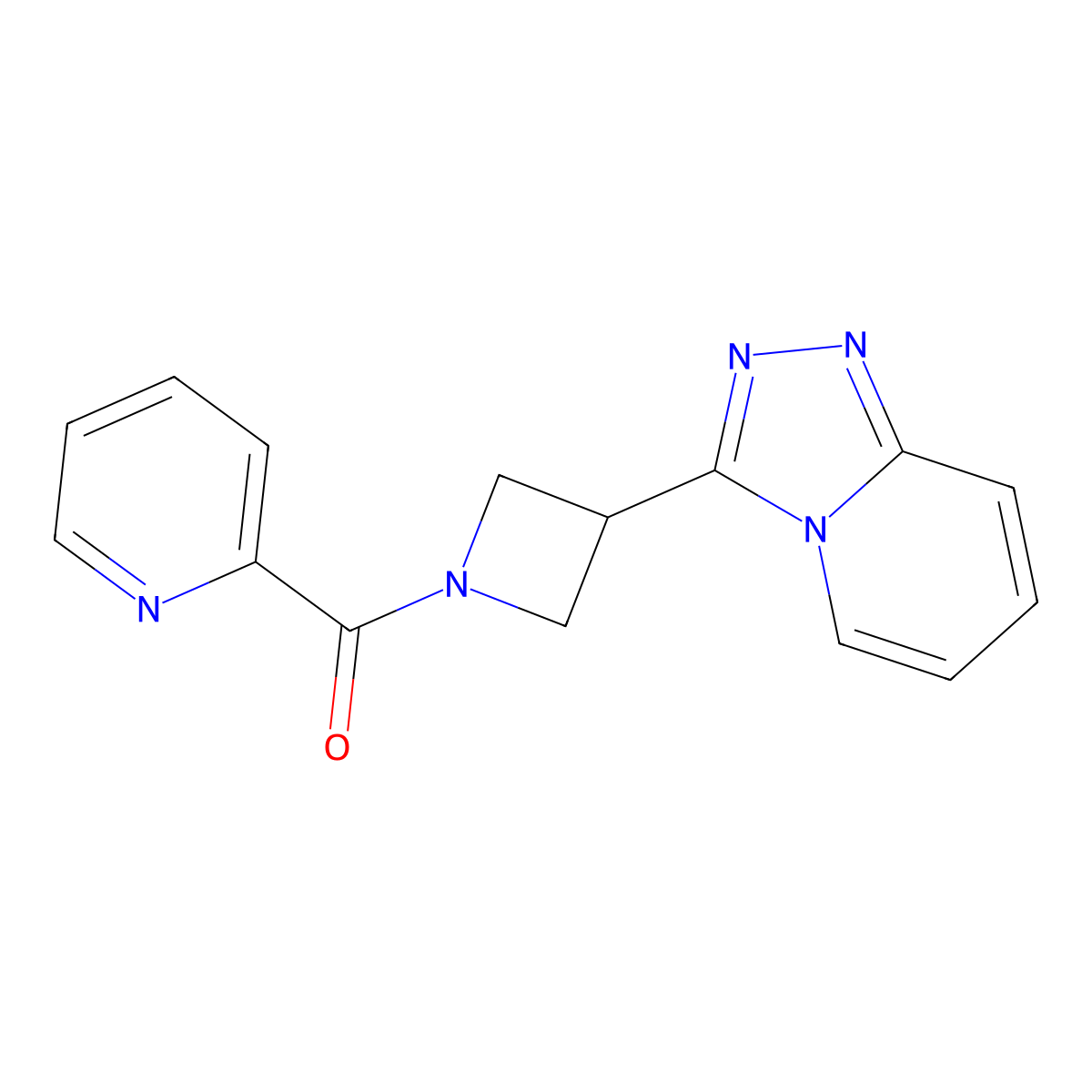 2-(3-{[1,2,4]Triazolo[4,3-a]pyridin-3-yl}azetidine-1-carbonyl)pyridine molecular structure, CAS 2770610-74-5