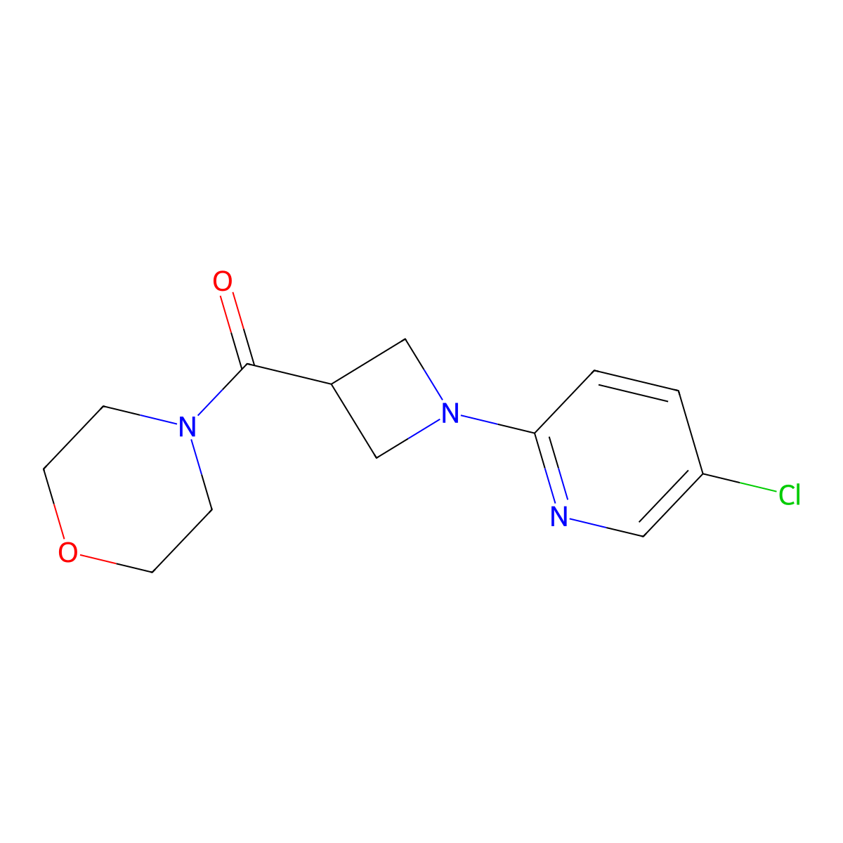 4-[1-(5-Chloropyridin-2-yl)azetidine-3-carbonyl]morpholine molecular structure, CAS 2770610-78-9