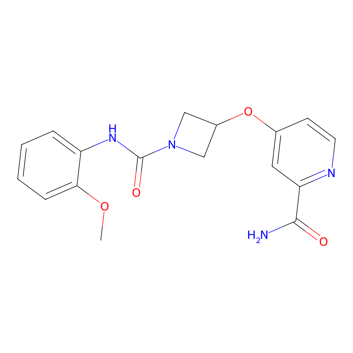 4-({1-[(2-Methoxyphenyl)carbamoyl]azetidin-3-yl}oxy)pyridine-2-carboxamide molecular structure, CAS 2770610-88-1
