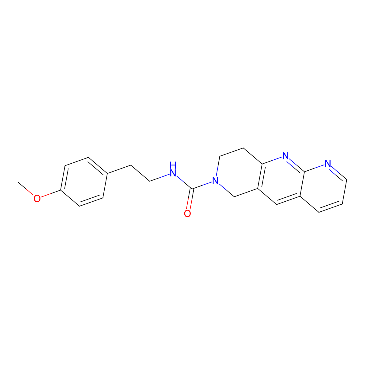 N-[2-(4-methoxyphenyl)ethyl]-6H,7H,8H,9H-pyrido[2,3-b]1,6-naphthyridine-7-carboxamide molecular structure, CAS 2770611-29-3