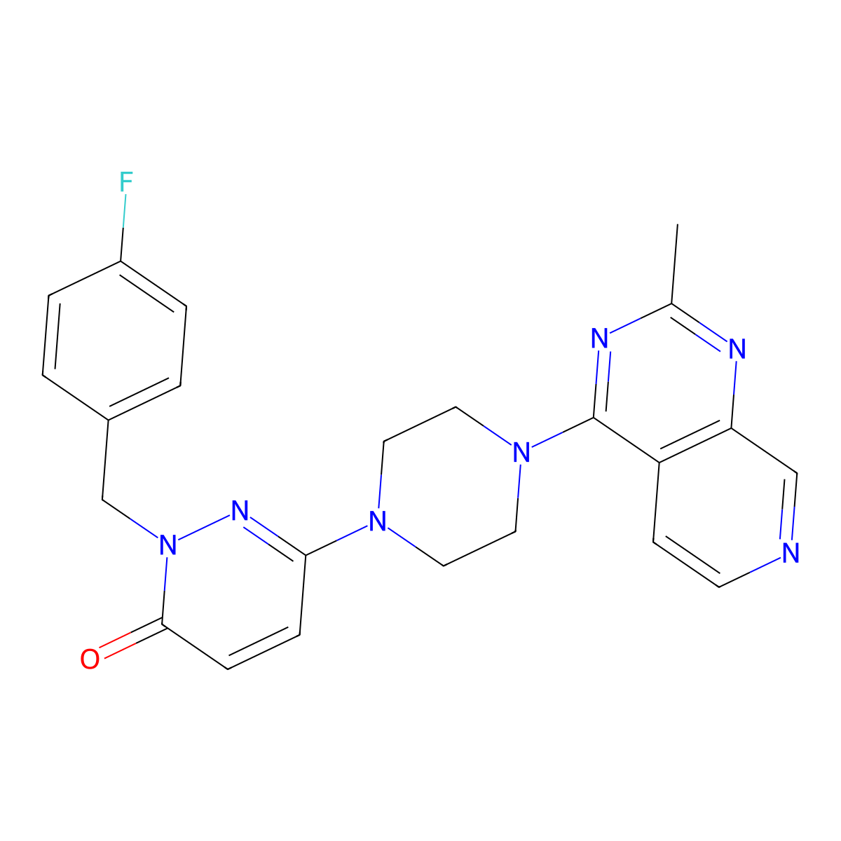 2-[(4-Fluorophenyl)methyl]-6-(4-{2-methylpyrido[3,4-d]pyrimidin-4-yl}piperazin-1-yl)-2,3-dihydropyridazin-3-one molecular structure, CAS 2770612-05-8