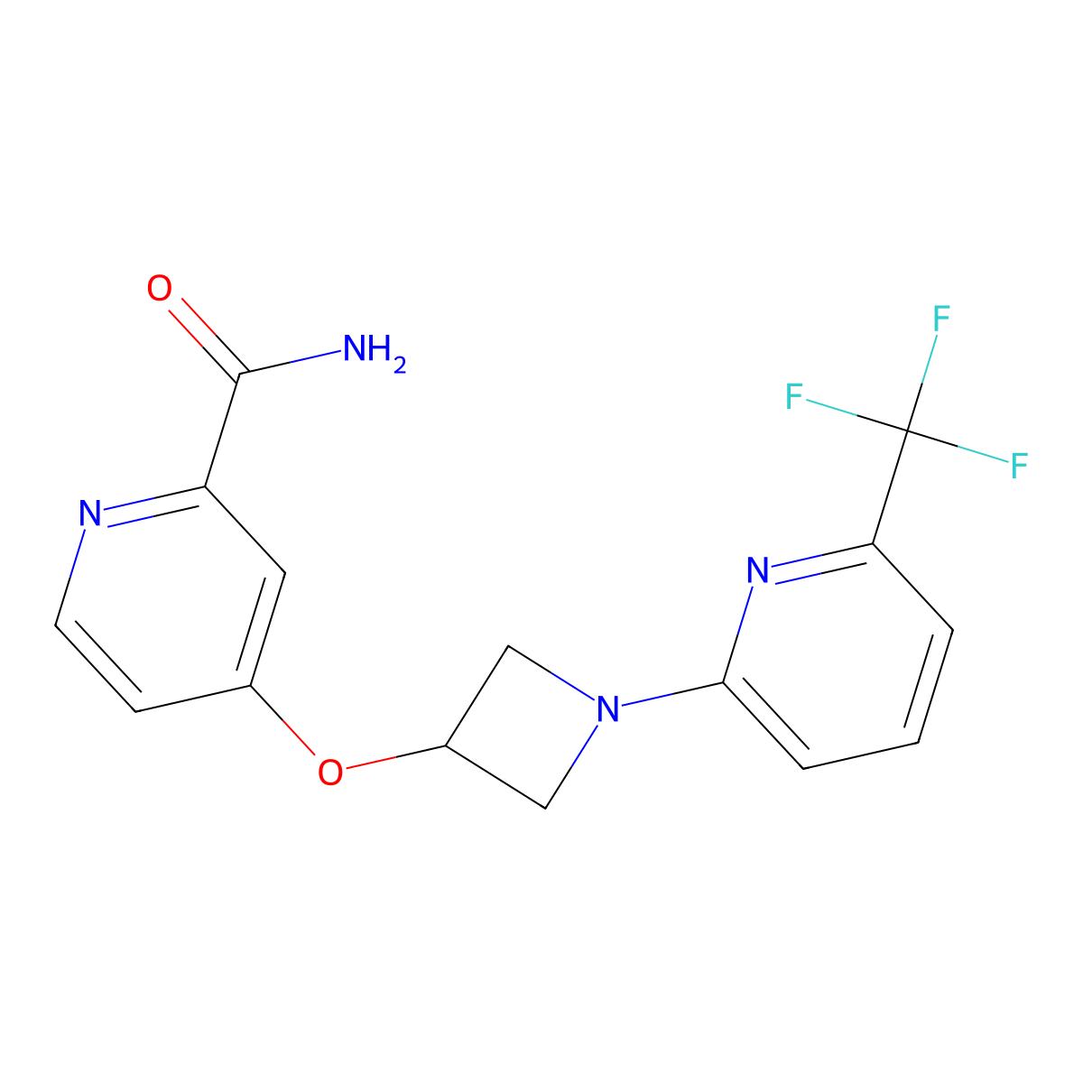 4-({1-[6-(Trifluoromethyl)pyridin-2-yl]azetidin-3-yl}oxy)pyridine-2-carboxamide molecular structure, CAS 2770612-17-2