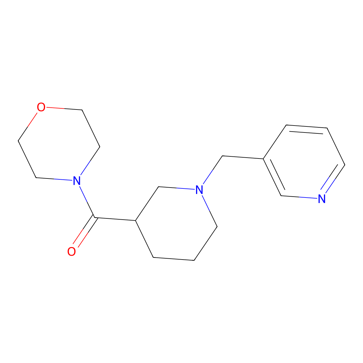4-{1-[(Pyridin-3-yl)methyl]piperidine-3-carbonyl}morpholine molecular structure, CAS 2770612-46-7