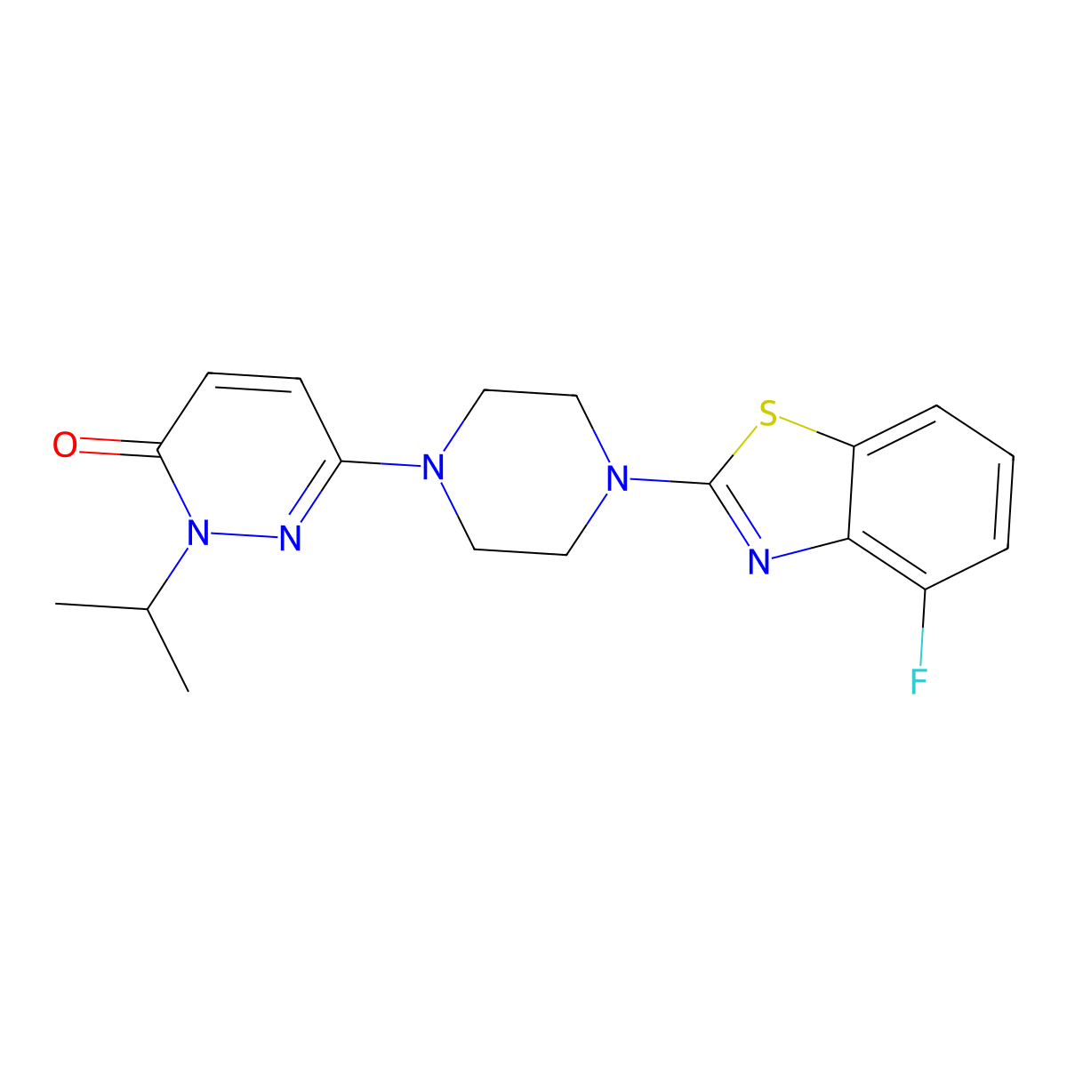 6-[4-(4-Fluoro-1,3-benzothiazol-2-yl)piperazin-1-yl]-2-(propan-2-yl)-2,3-dihydropyridazin-3-one molecular structure, CAS 2770612-66-1