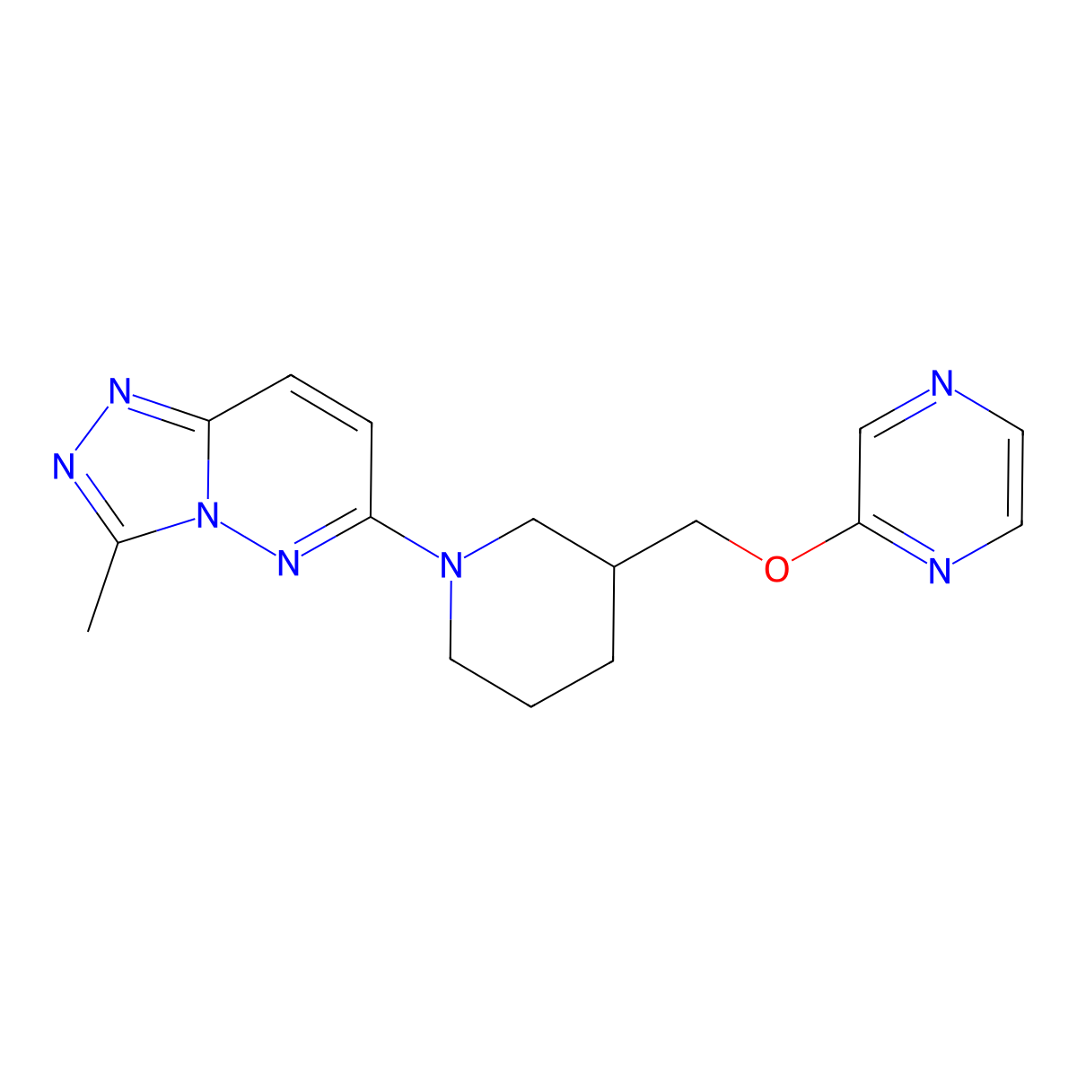 2-[(1-{3-Methyl-[1,2,4]triazolo[4,3-b]pyridazin-6-yl}piperidin-3-yl)methoxy]pyrazine molecular structure, CAS 2770612-86-5