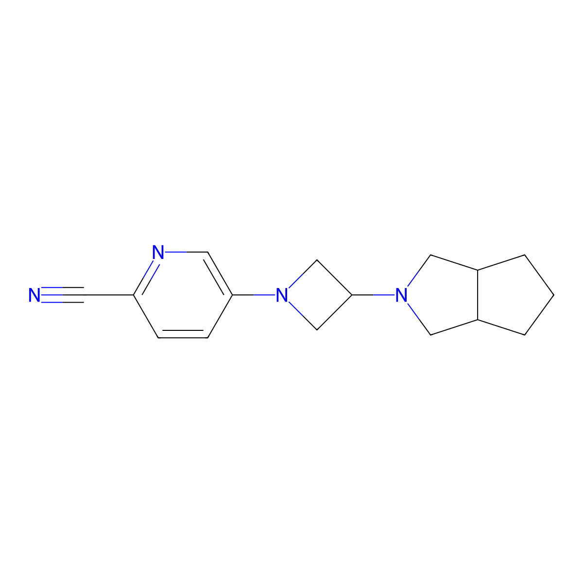 5-(3-{Octahydrocyclopenta[c]pyrrol-2-yl}azetidin-1-yl)pyridine-2-carbonitrile molecular structure, CAS 2770613-19-7