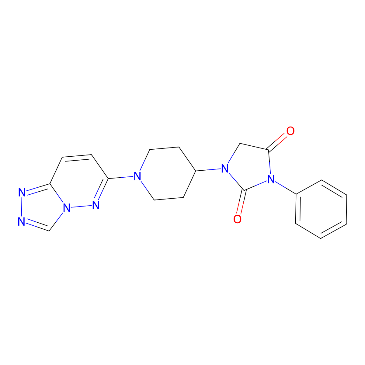 3-Phenyl-1-(1-{[1,2,4]triazolo[4,3-b]pyridazin-6-yl}piperidin-4-yl)imidazolidine-2,4-dione molecular structure, CAS 2770613-22-2