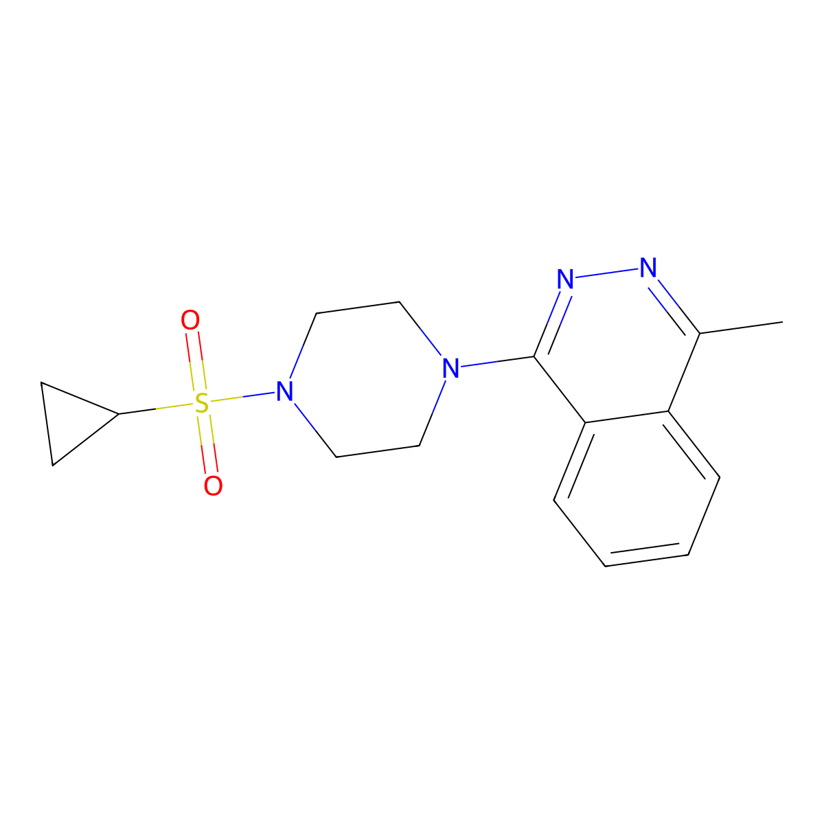 1-[4-(Cyclopropanesulfonyl)piperazin-1-yl]-4-methylphthalazine molecular structure, CAS 2770613-38-0