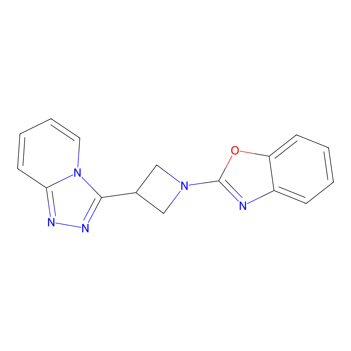 2-(3-{[1,2,4]Triazolo[4,3-a]pyridin-3-yl}azetidin-1-yl)-1,3-benzoxazole molecular structure, CAS 2770613-65-3