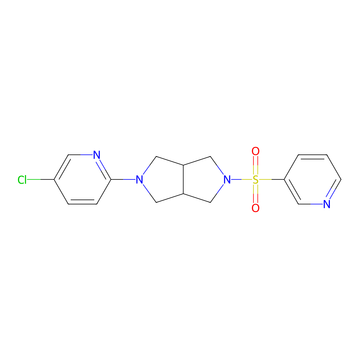5-Chloro-2-[5-(pyridine-3-sulfonyl)-octahydropyrrolo[3,4-c]pyrrol-2-yl]pyridine molecular structure, CAS 2770613-71-1