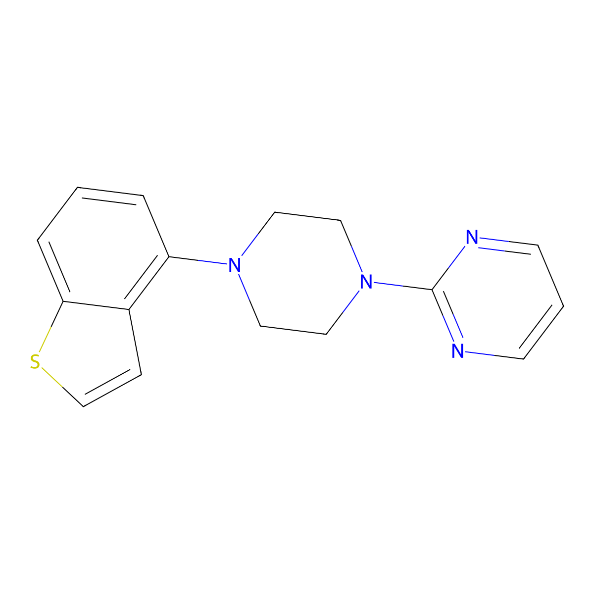 2-[4-(1-Benzothiophen-4-yl)piperazin-1-yl]pyrimidine molecular structure, CAS 2770613-91-5